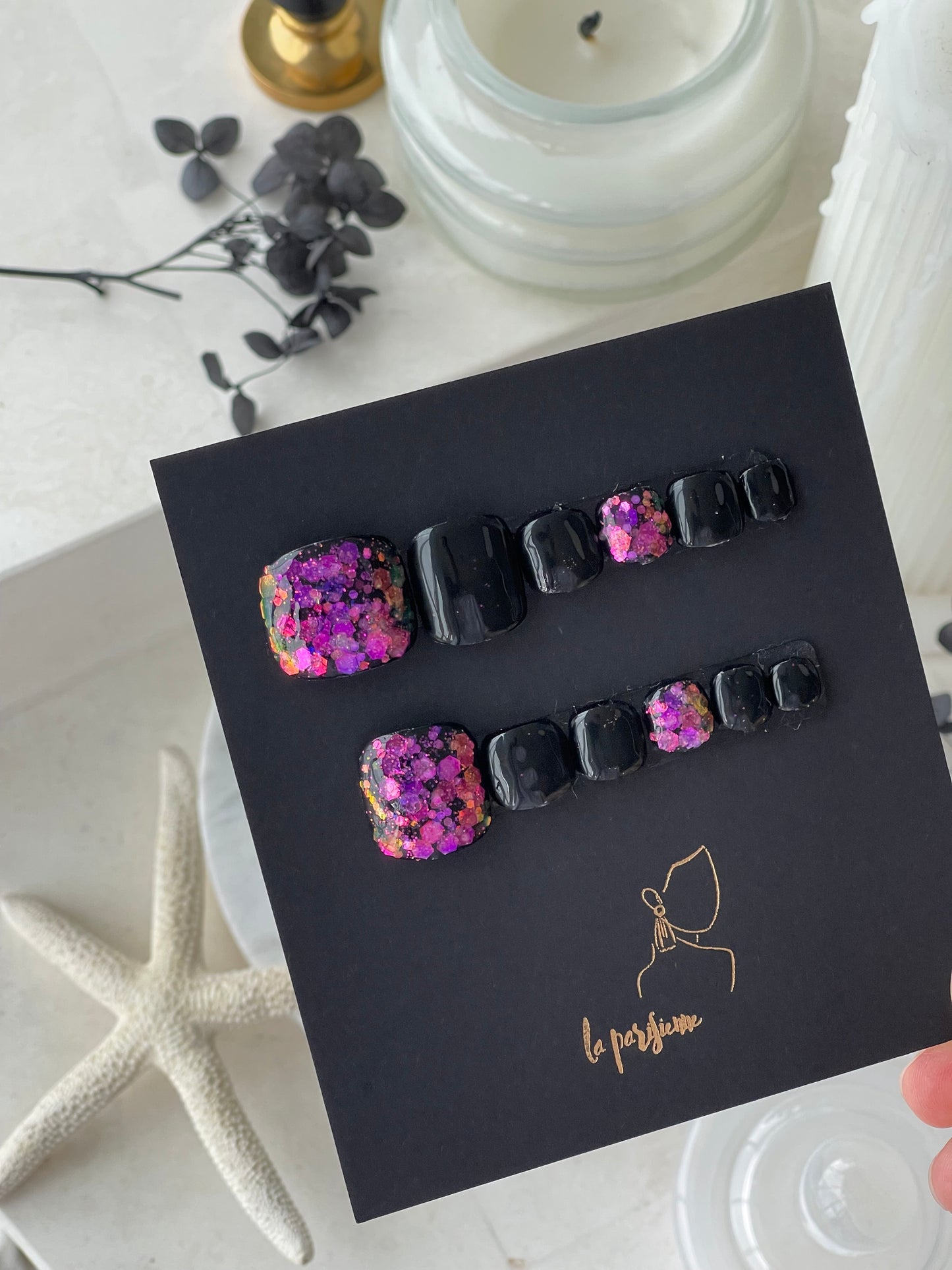 Midnight Splendor (Feet) Press On Nails