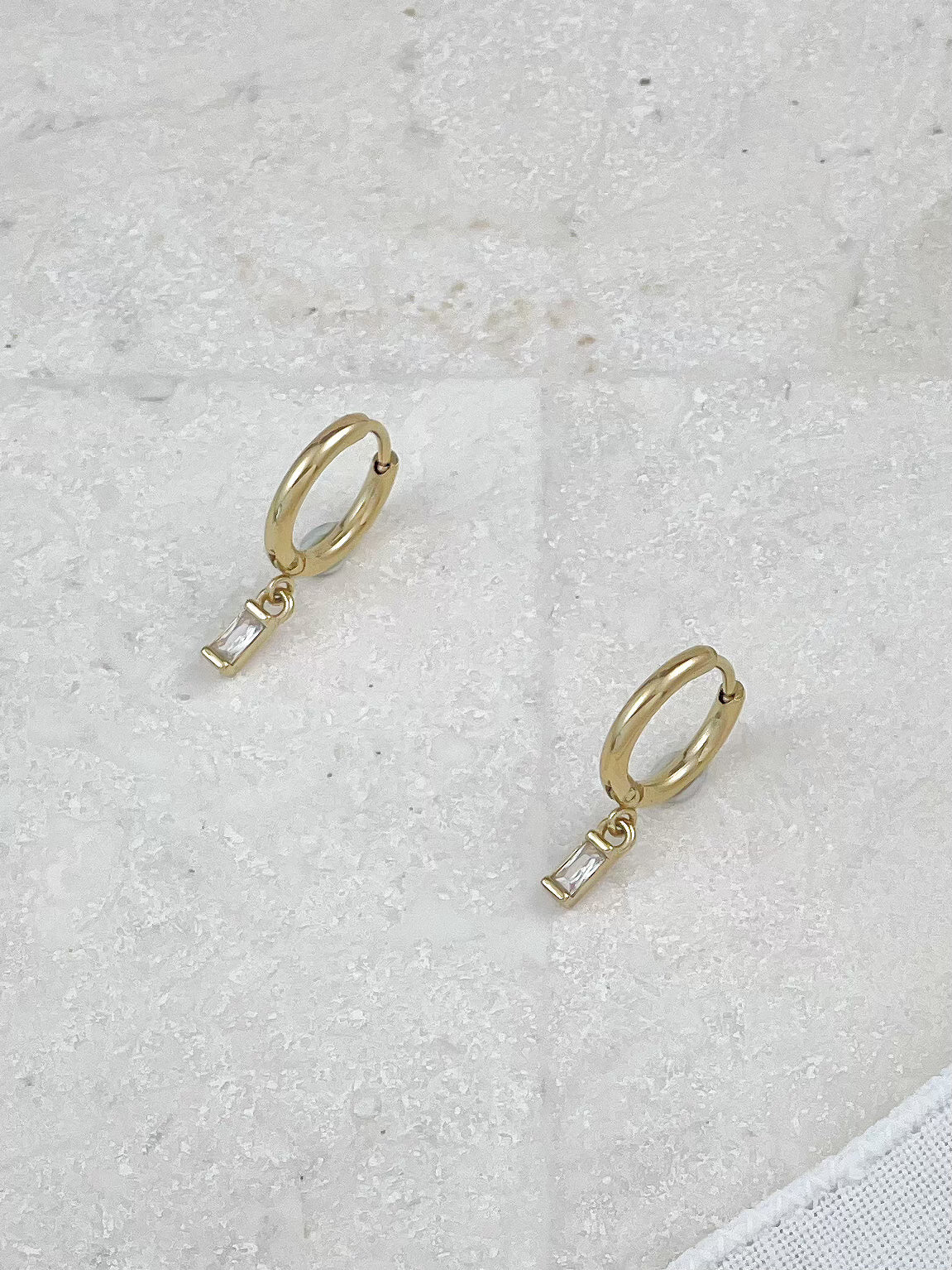 Gold Small Rock Candy Diamond Earrings