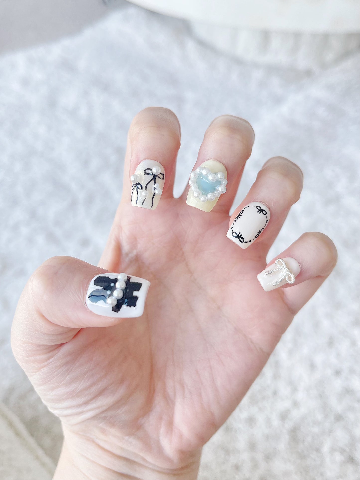 Bear And Bunny Press On Nails