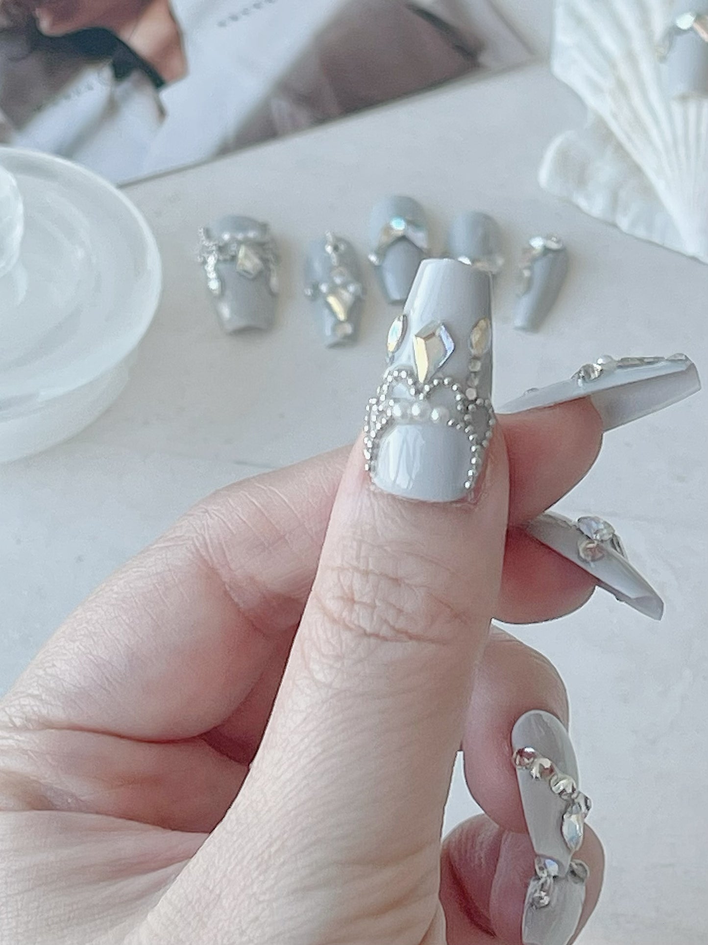 Baby Blue Press On Nails