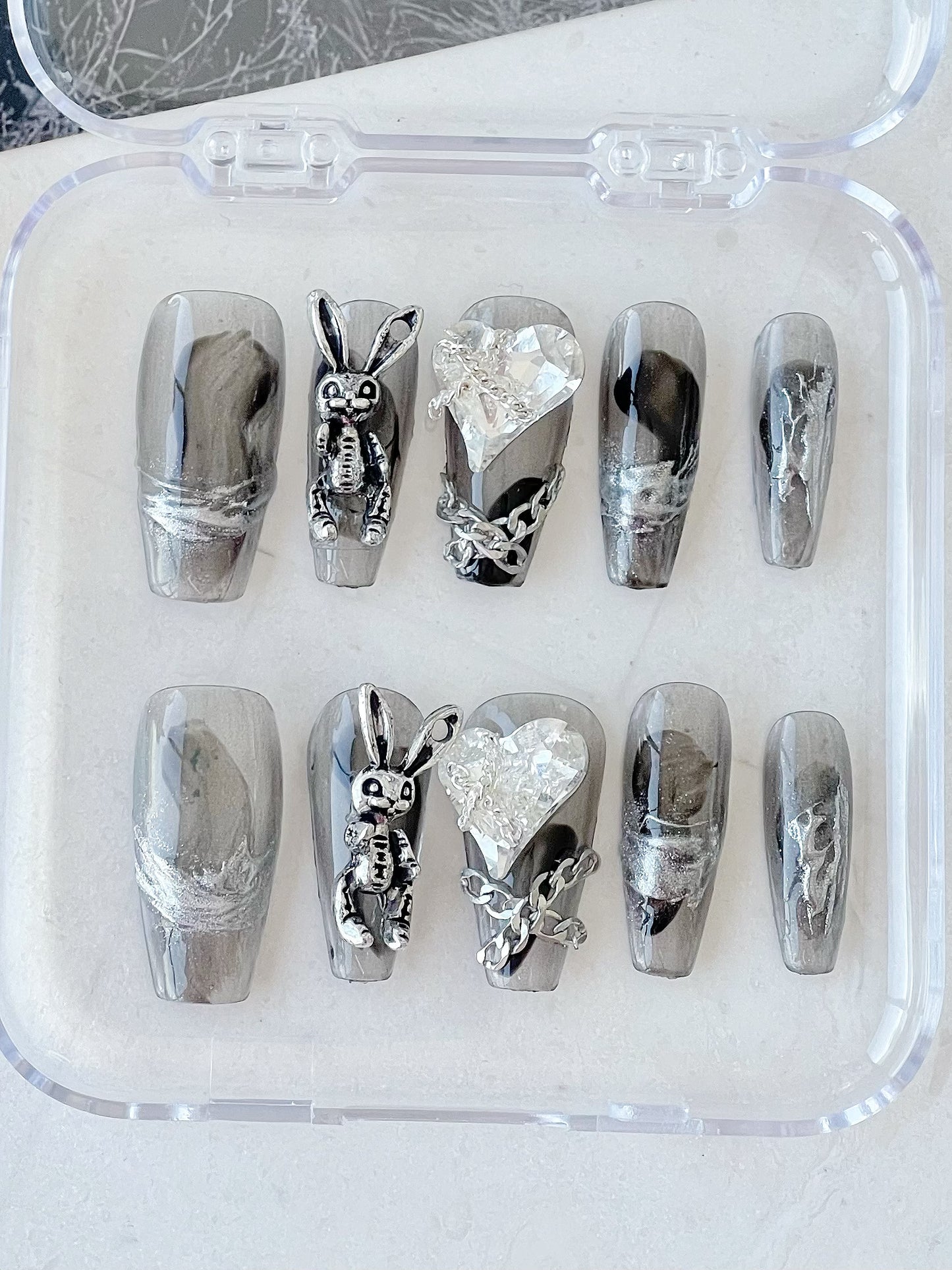 Mecha Bunny Press On Nails