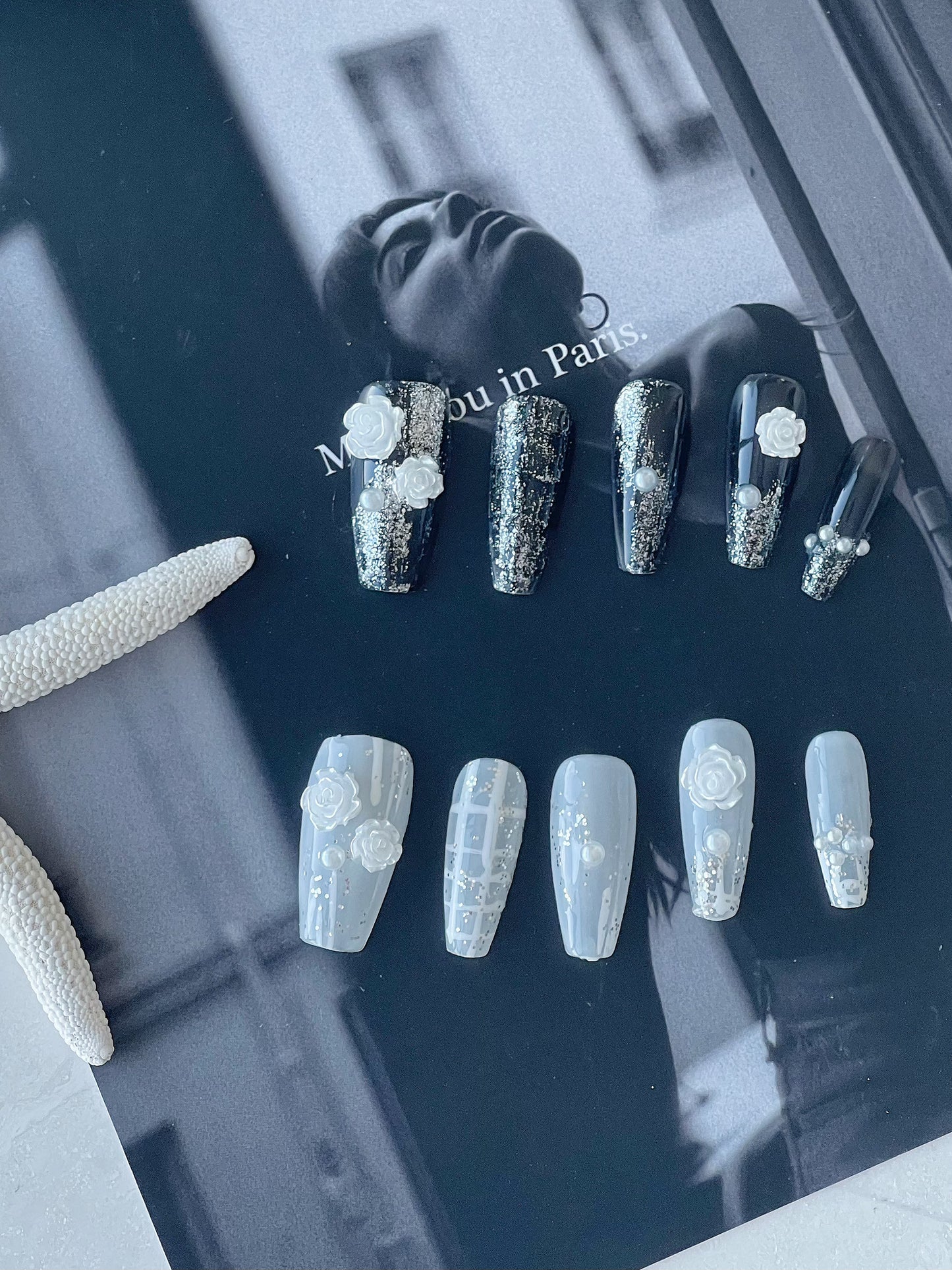 Roses Press On Nails