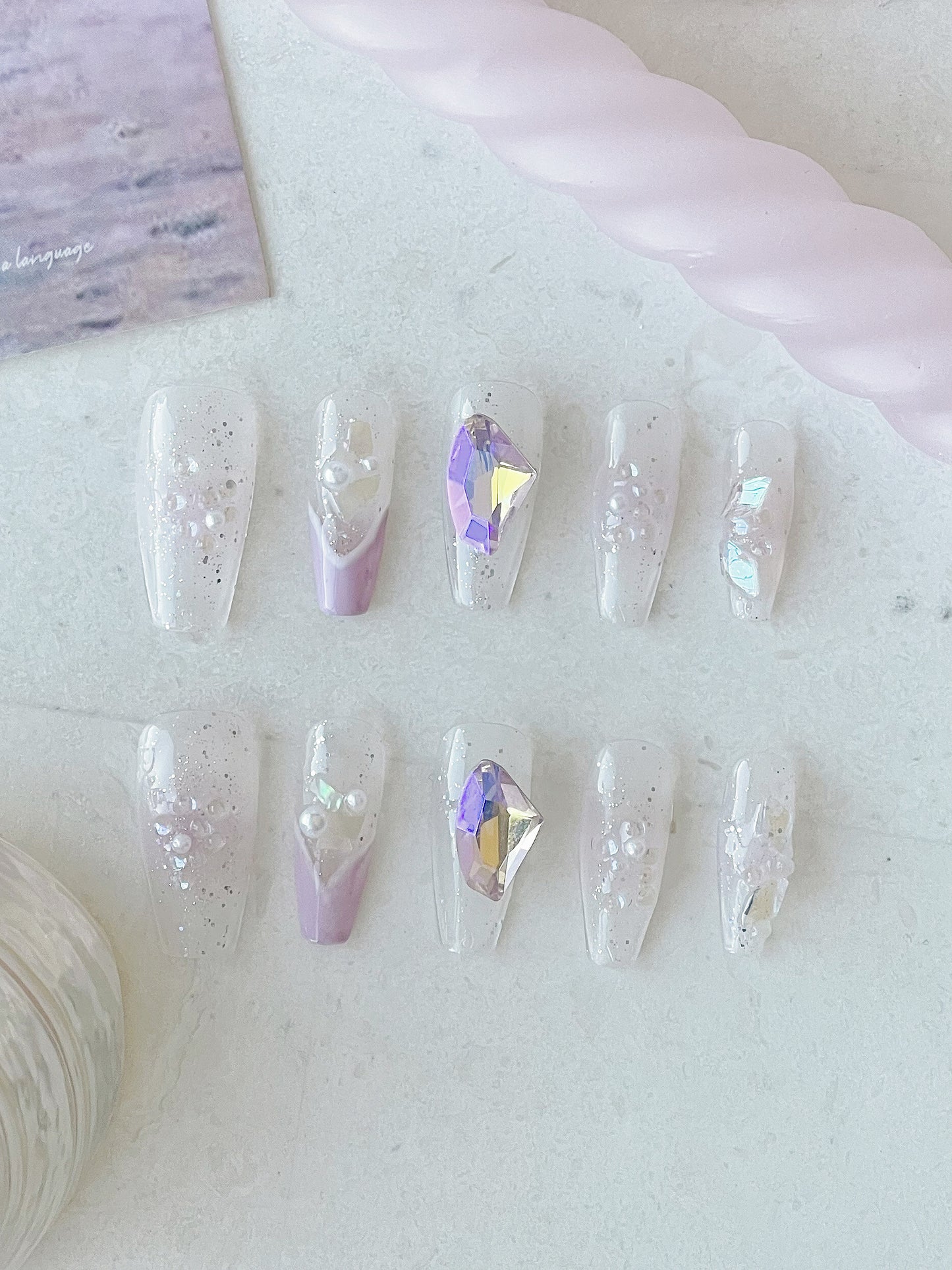 Violet Press On Nails