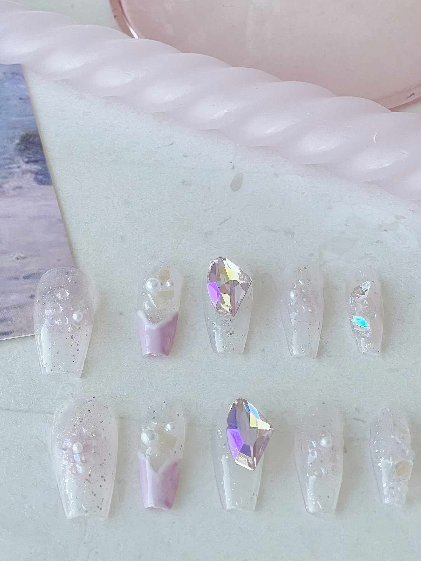 Violet Press On Nails