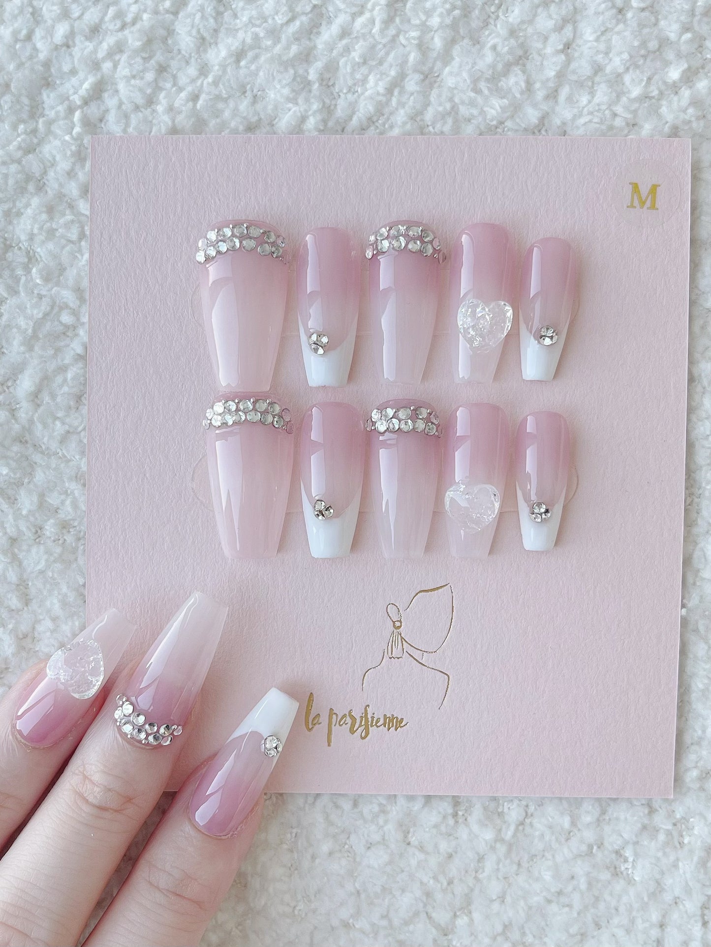 Gradient Peach Blossom French Manicure Press On Nails