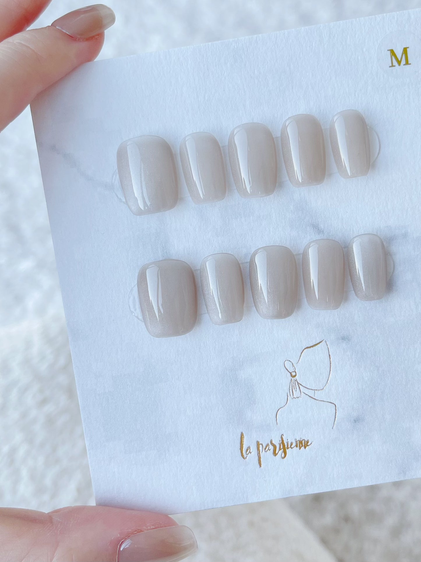 White Moonlight Press On Nails