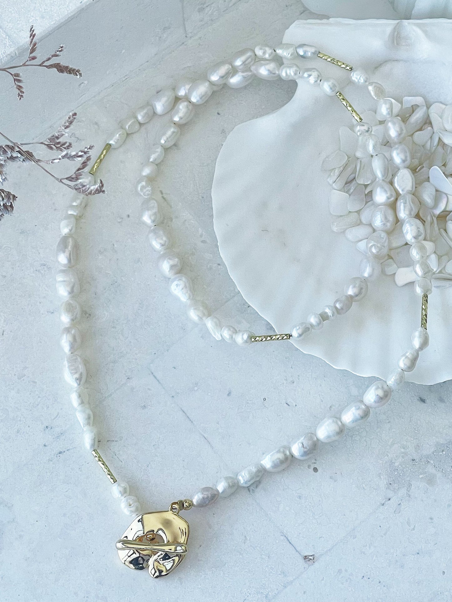Muireann Gold Plated Freshwater Pearl Necklace