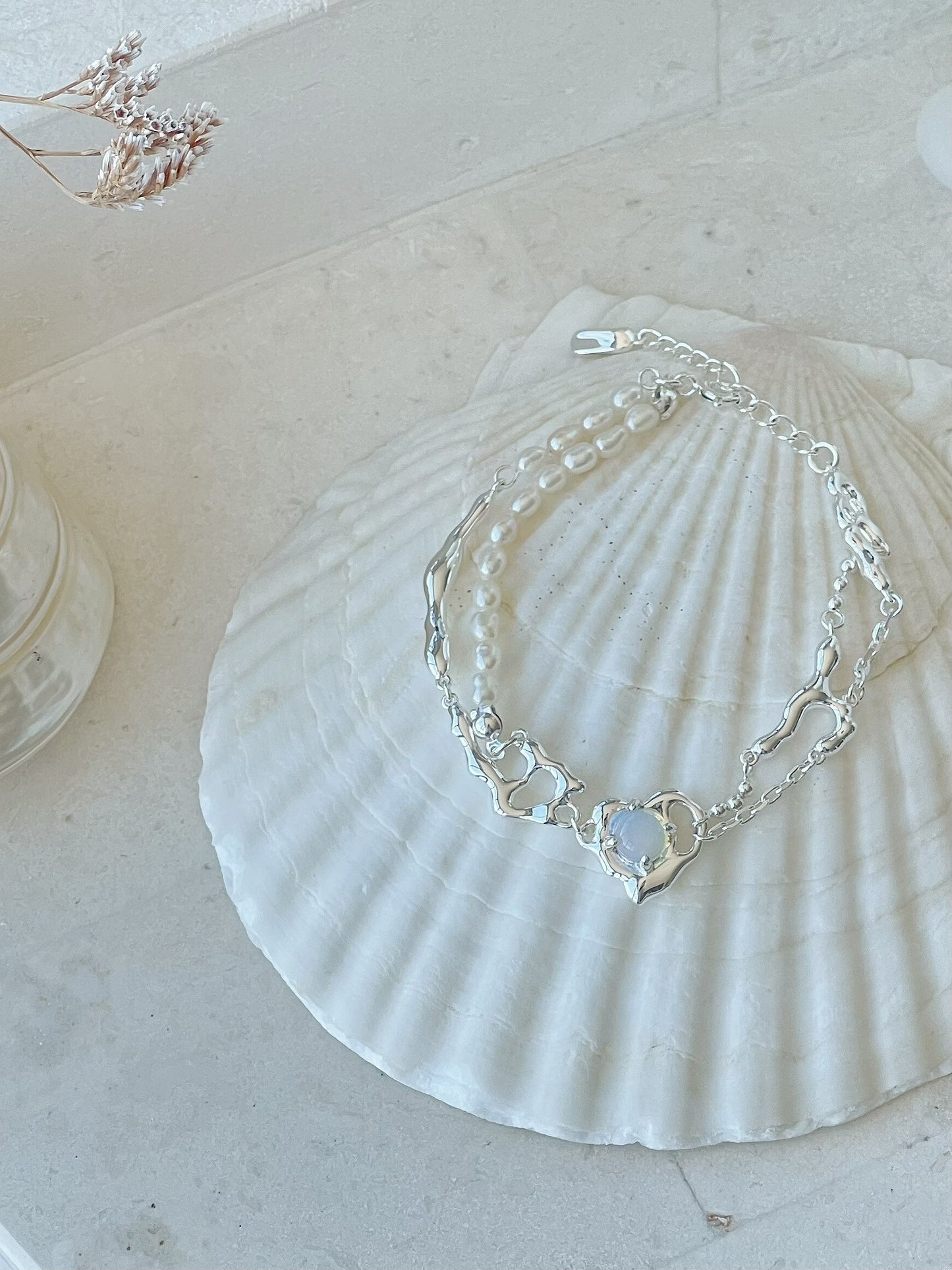 Casper lgnis Sterling Silver Molten Heart Bracelet
