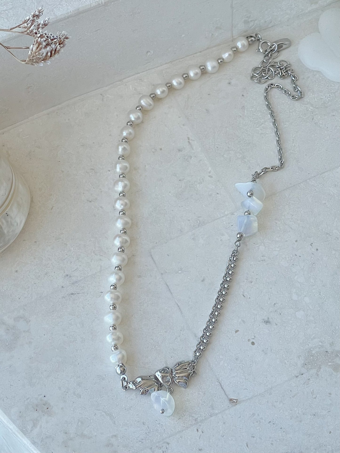 Elara Sylvanweave Sterling Silver Freshwater Pearl Necklace