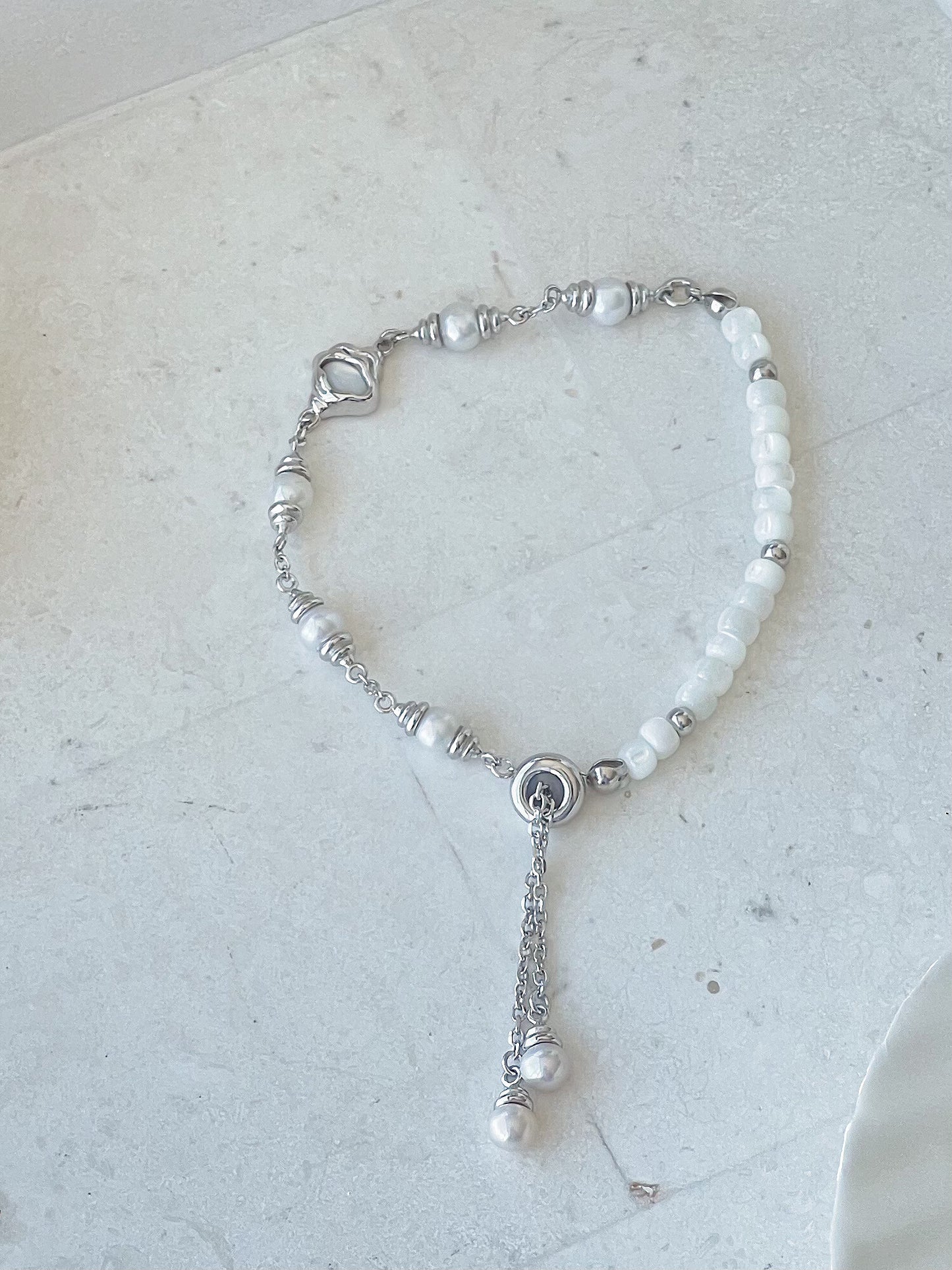 Seraphina Silvermist Sterling Silver Freshwater Pearl Bracelet