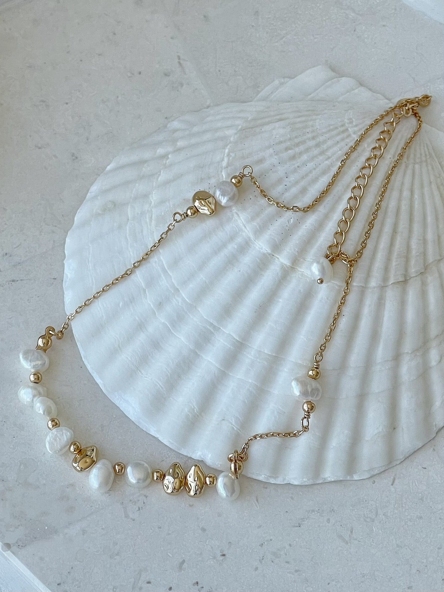 Gold Plated Freshwater Pearl Necklace