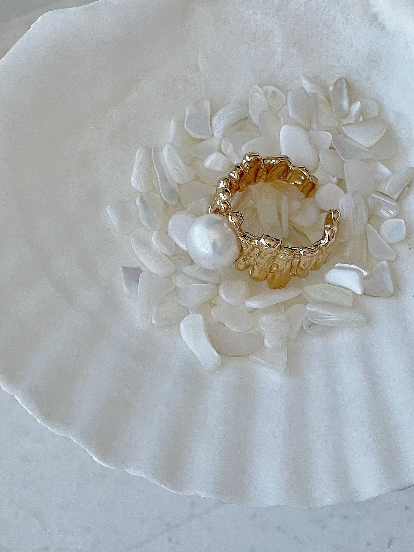 Juliana Gold Plated Freshwater Pearl Ring