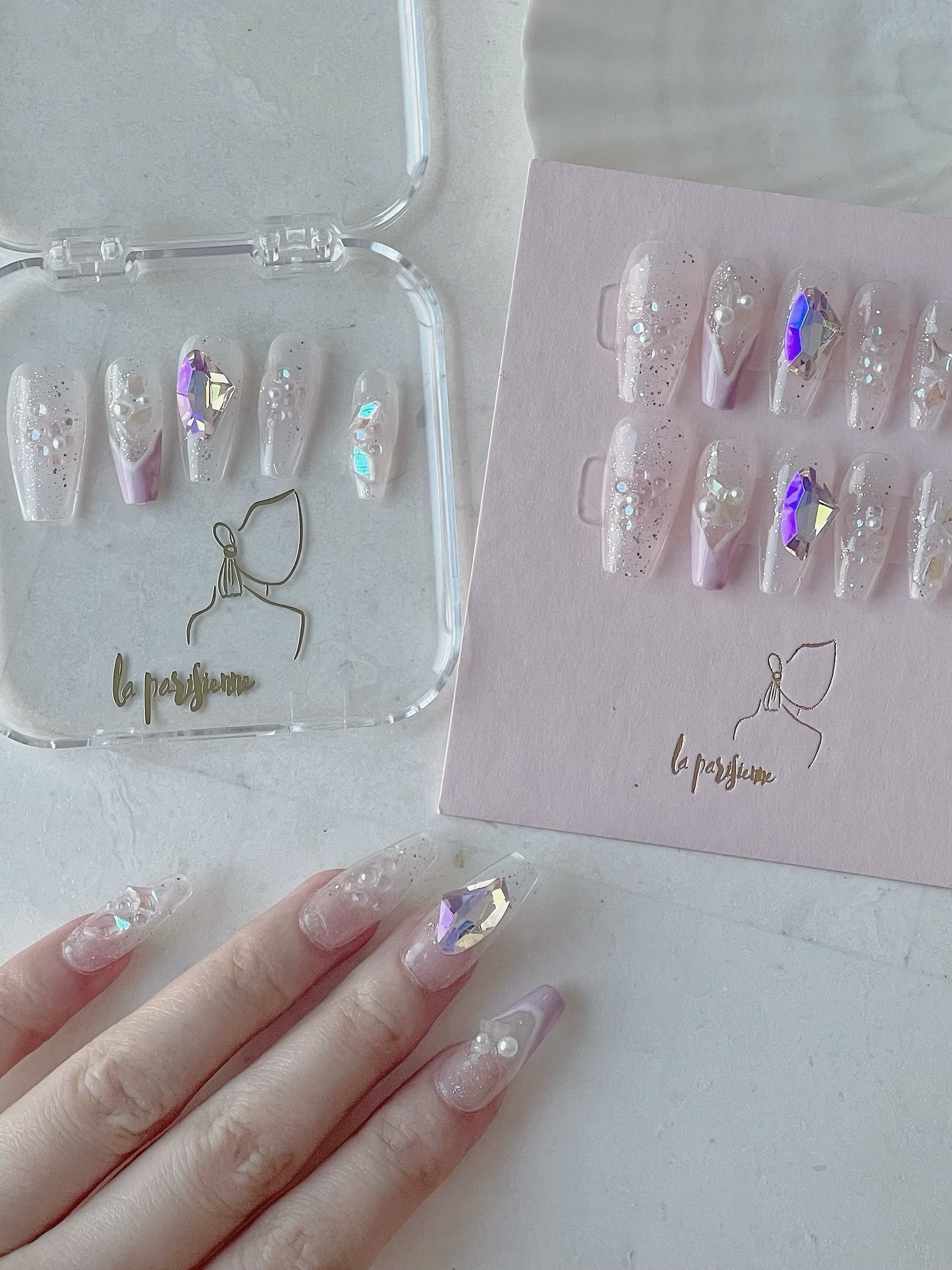 Violet Press On Nails