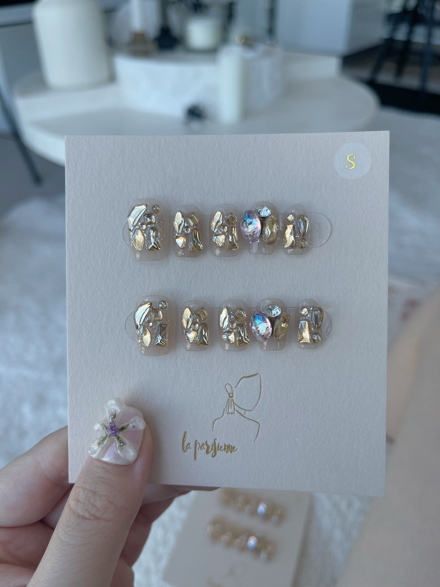 Shiny Stardust Press On Nails