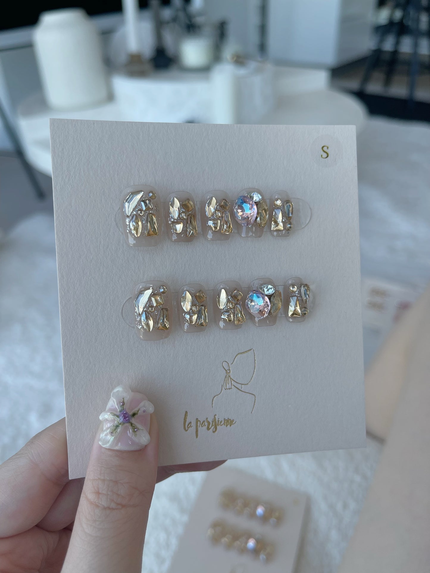 Shiny Stardust Press On Nails