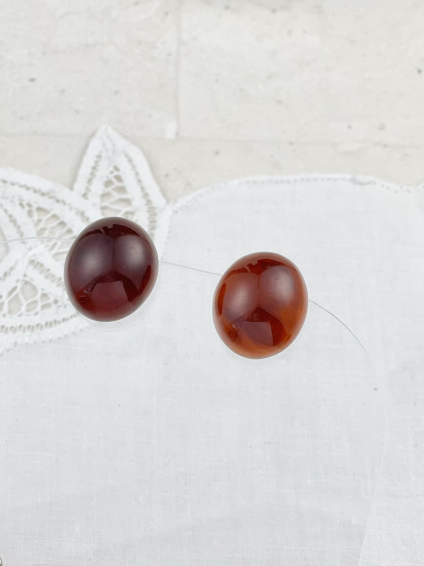 Brown Acrylic Stud Earrings