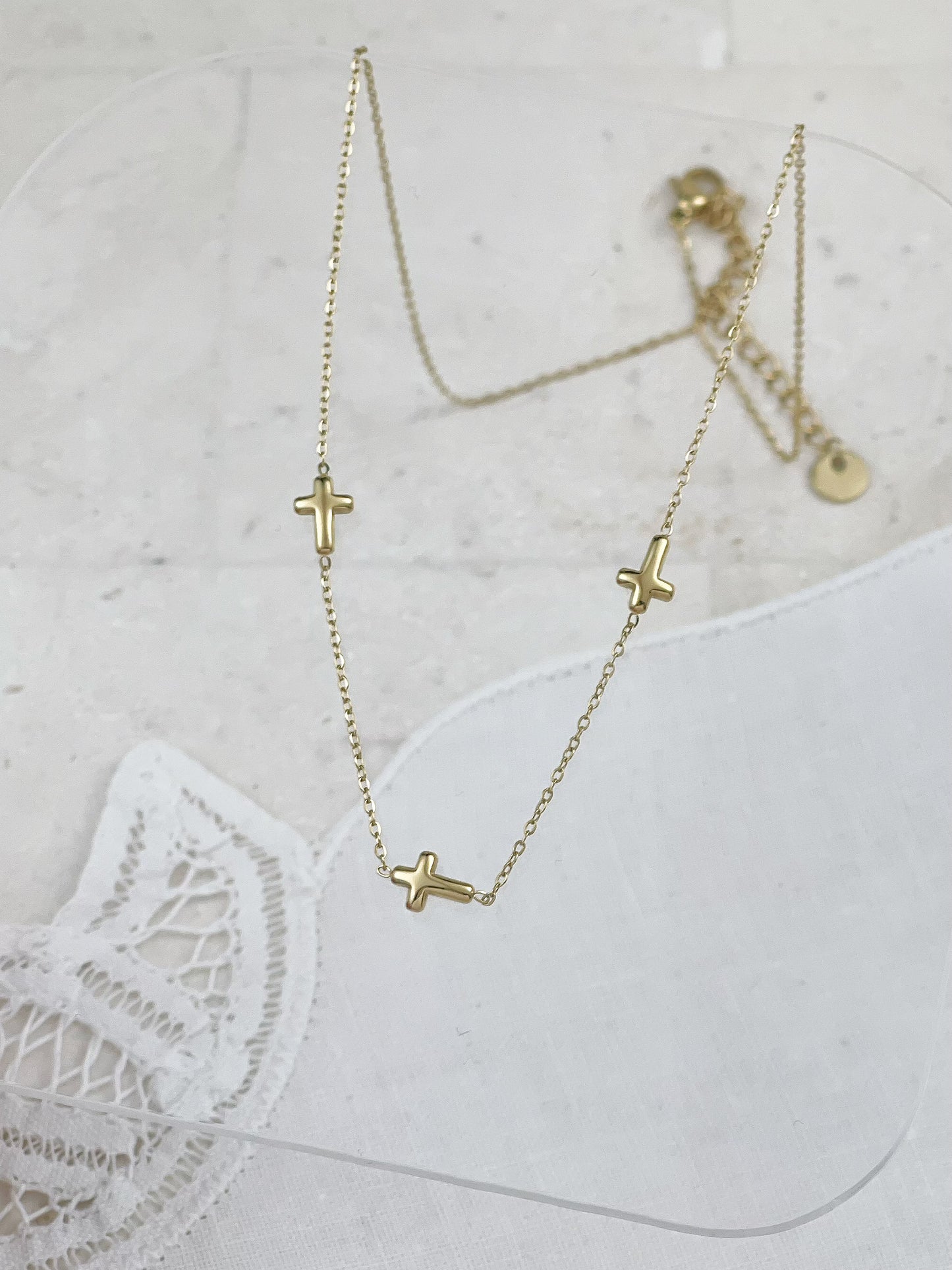 Gold Plated Cross Necklace