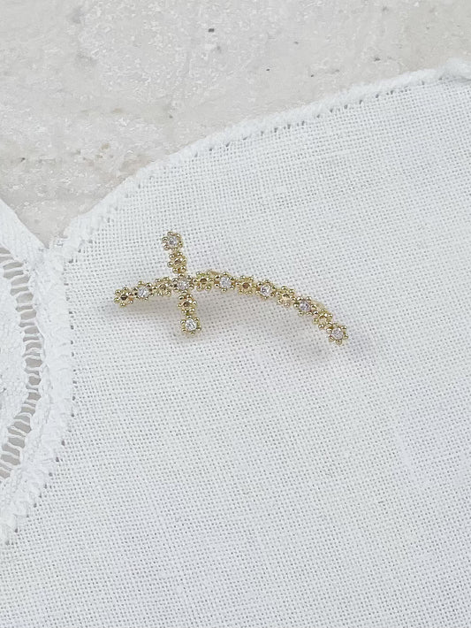 Gold Cross Ear Cuff