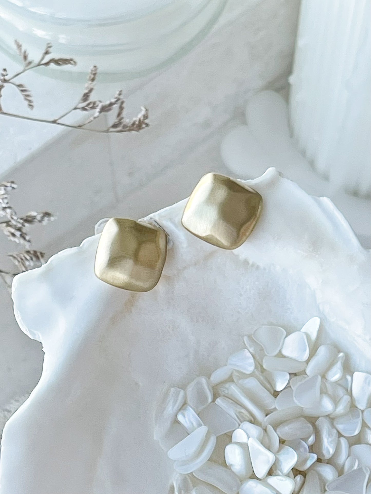 Hulda Gold Plated Uneven Stud Earrings