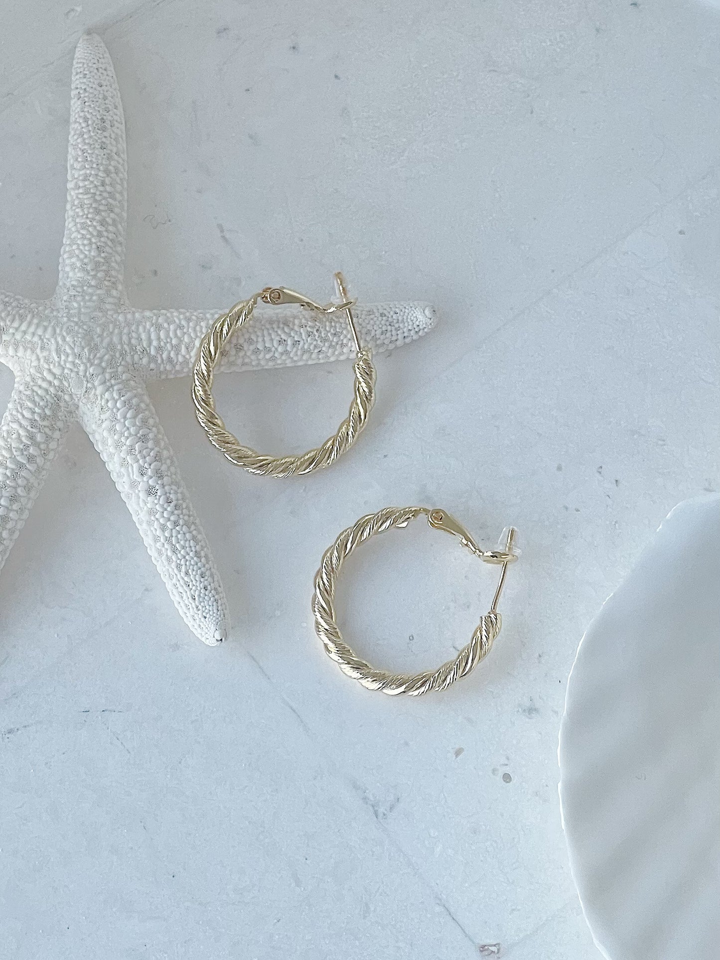 Zanat Gold Plated Hoop Earrings