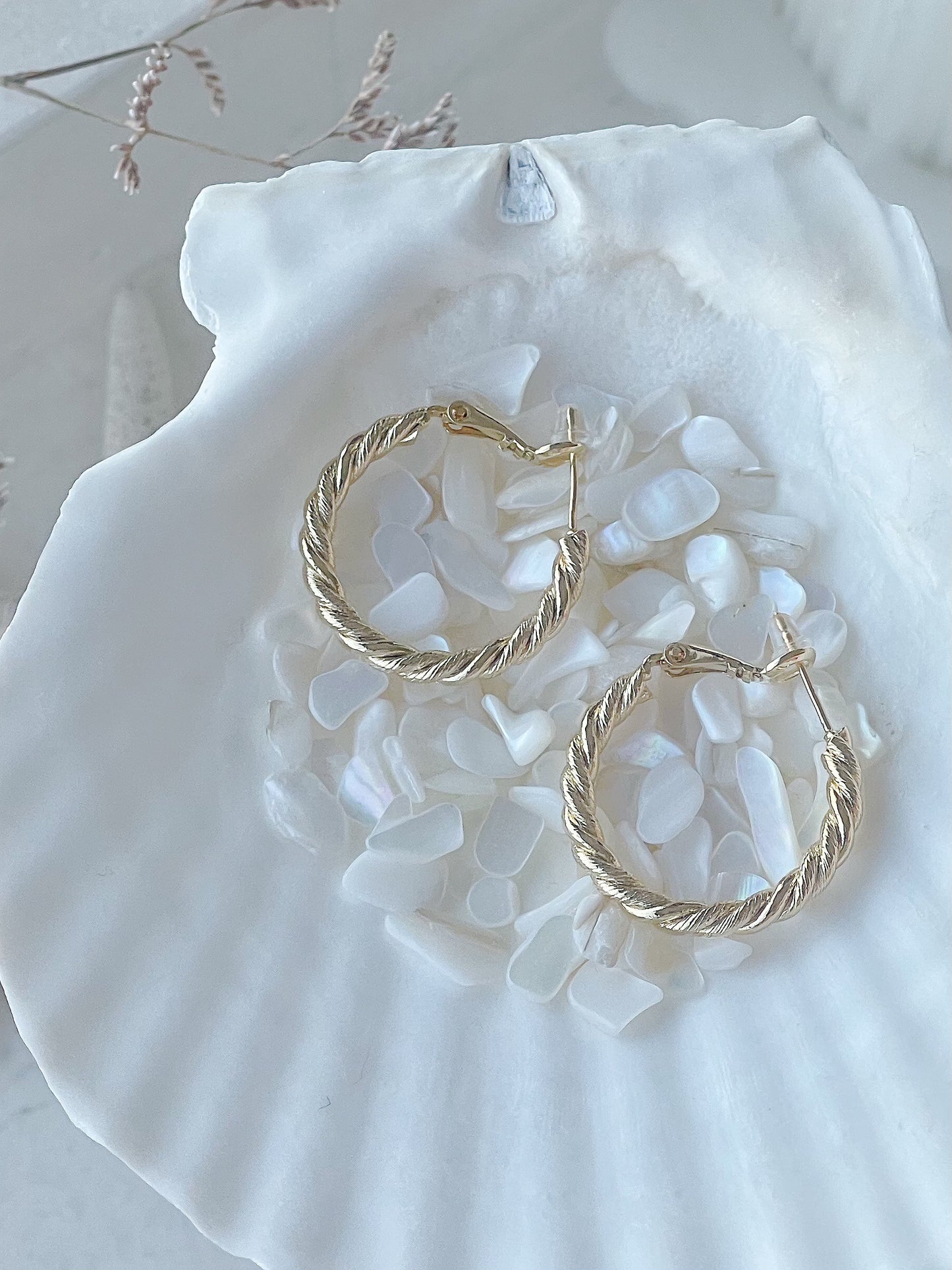 Zanat Gold Plated Hoop Earrings