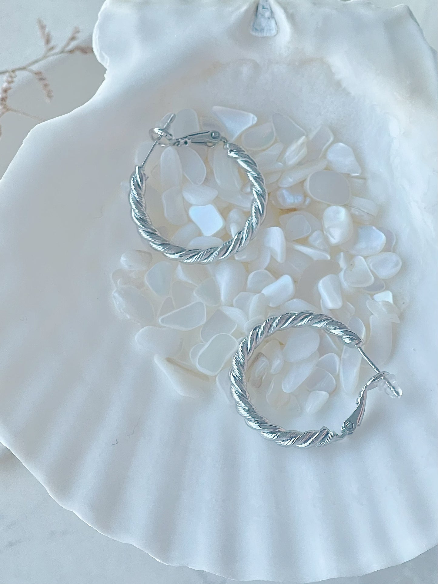 Uani Silver Hoop Earrings