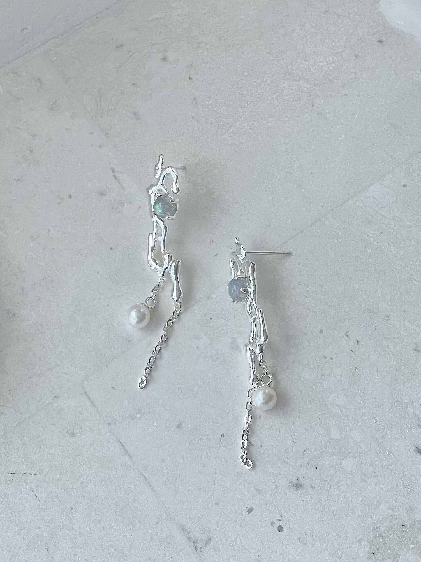 Polyhymnia Molten Opal Freshwater Pearl Earrings