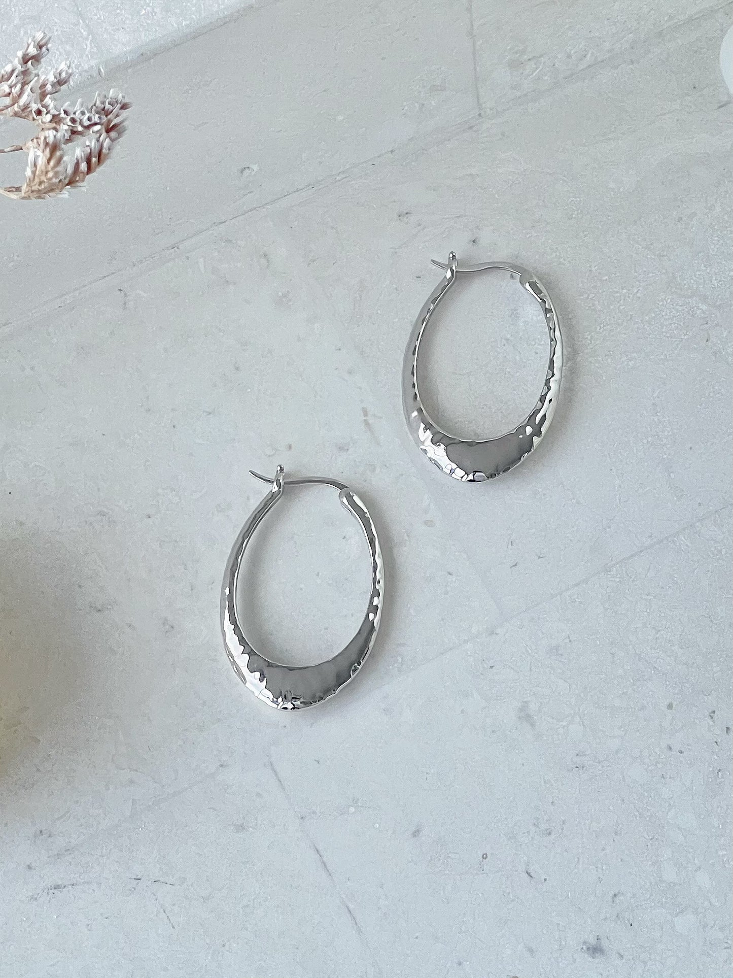 Sibyl Silver Hoop Earrings