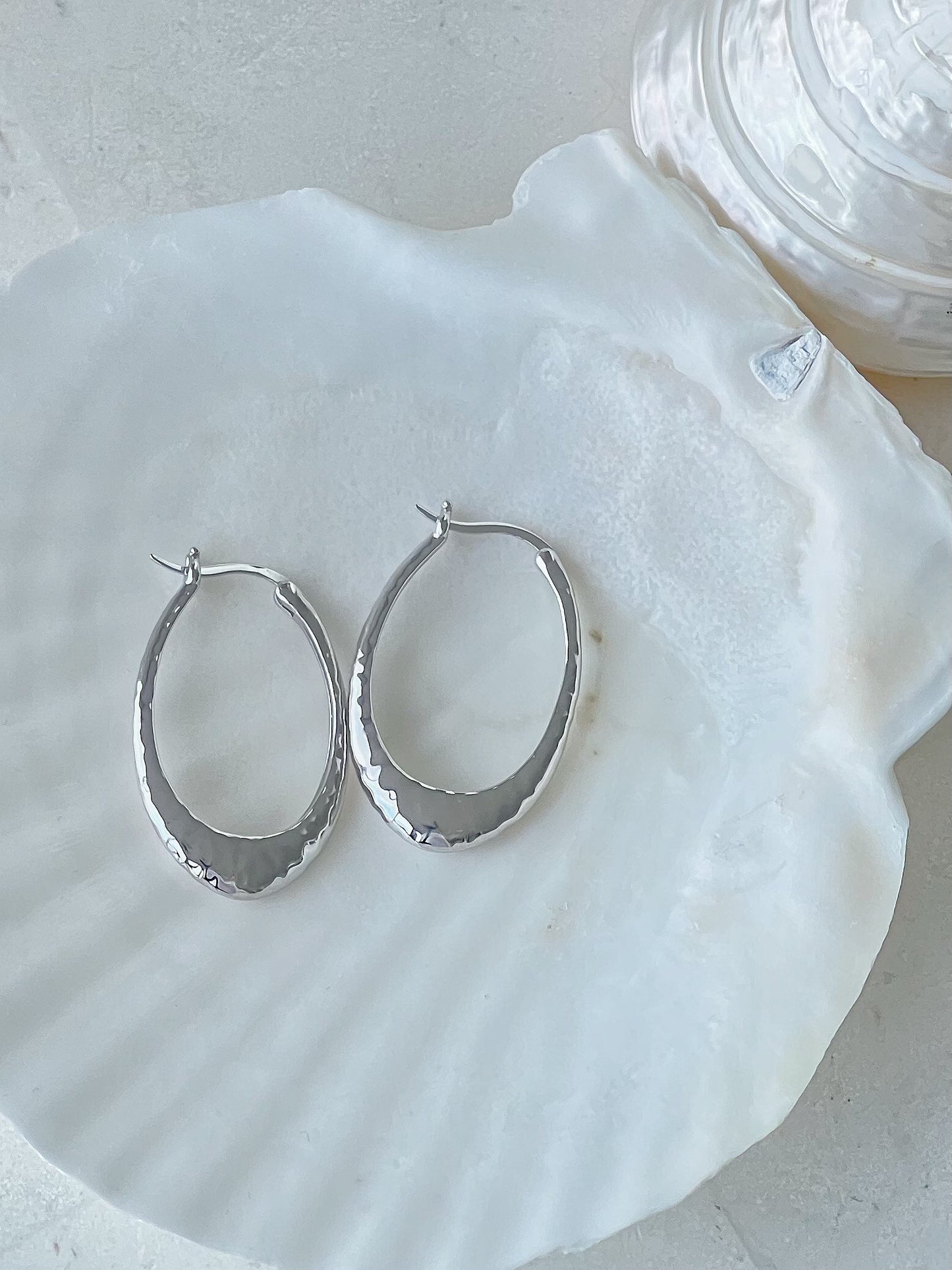 Sibyl Silver Hoop Earrings