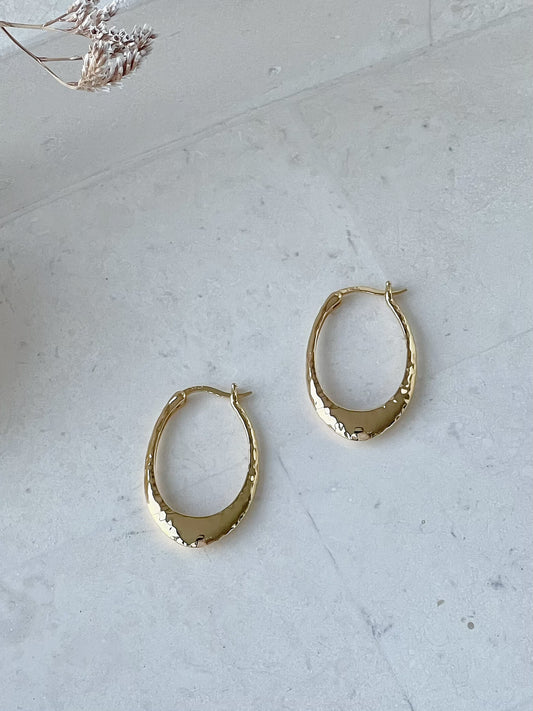 Norns Gold Plated Hoop Earrings