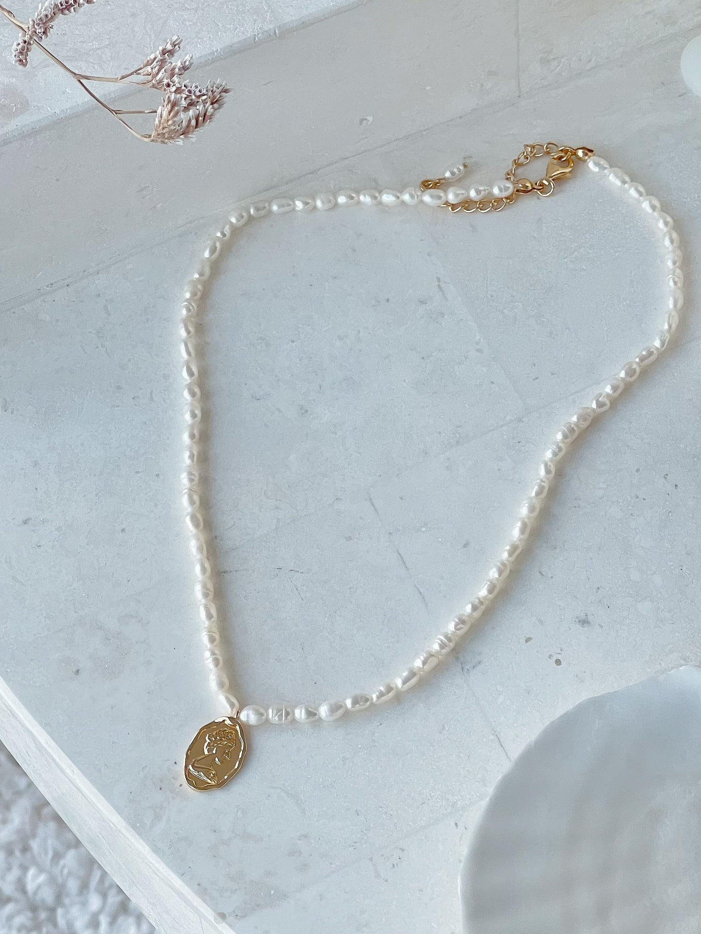 Aurelia Mystica Gold Plated Freshwater Pearl Necklace