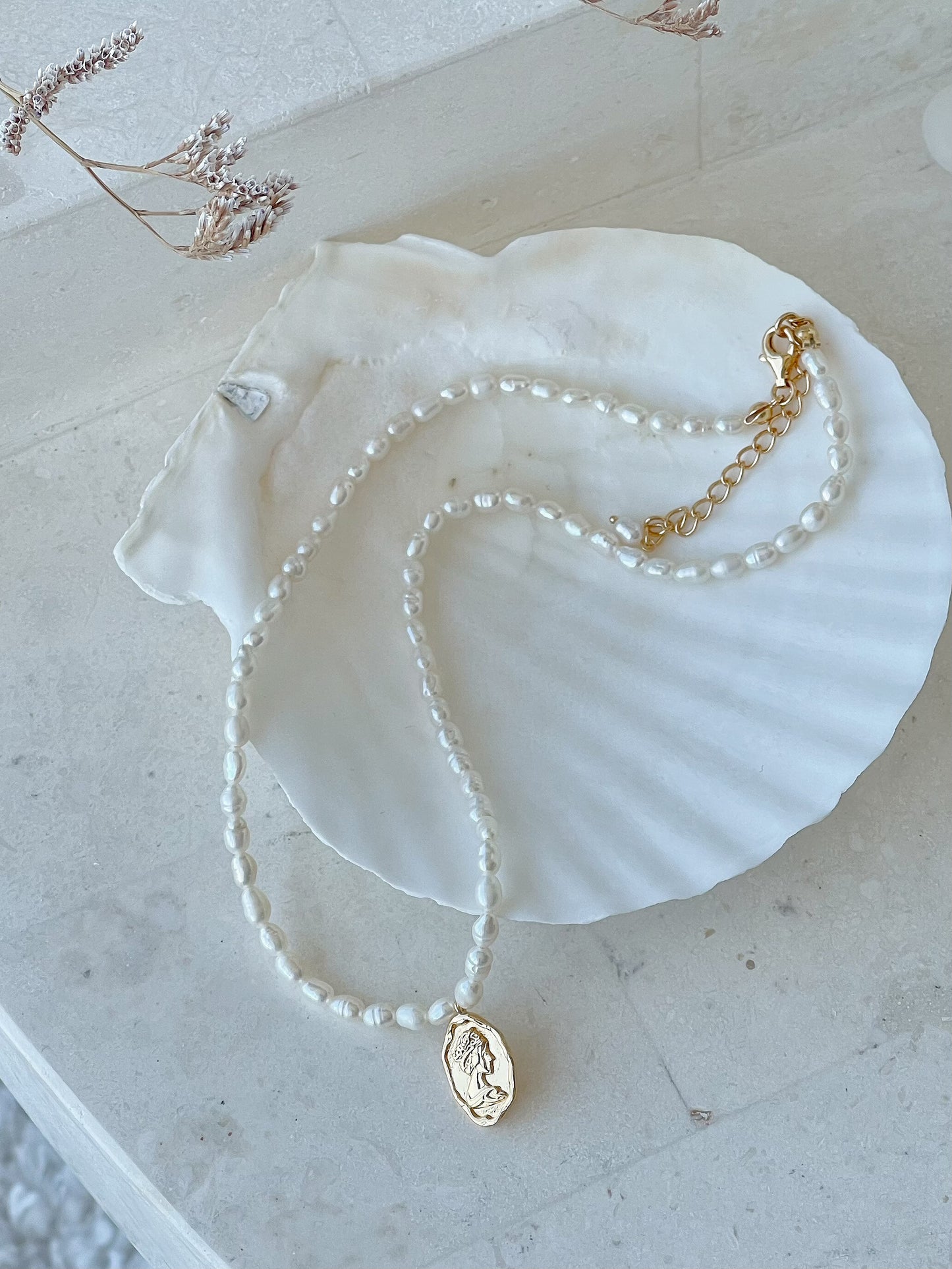 Aurelia Mystica Gold Plated Freshwater Pearl Necklace