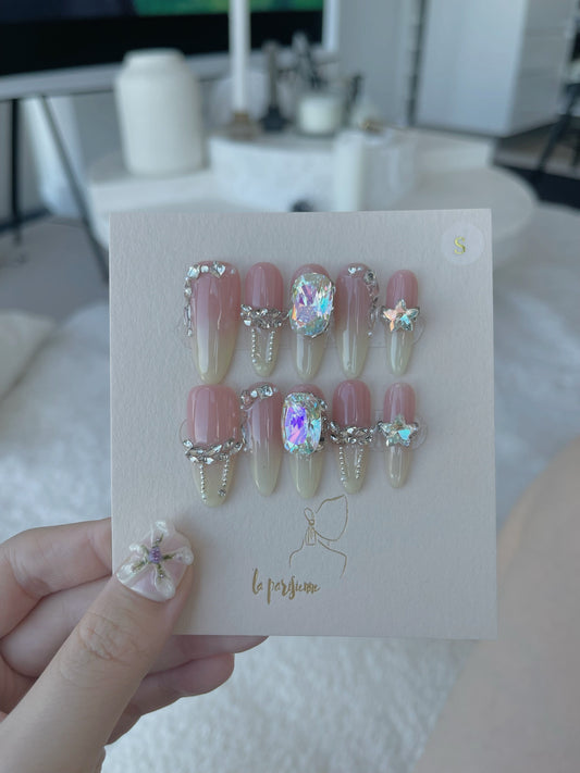 Peach Blossom Still Press On Nails