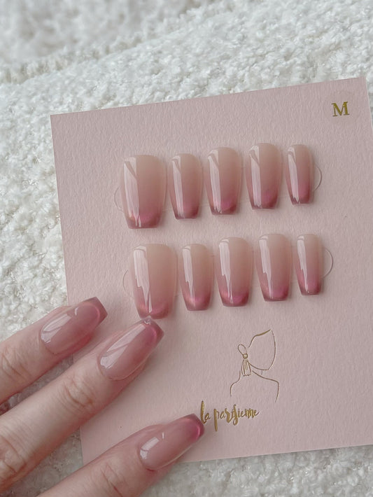 Rose Cat Eye Press On Nails